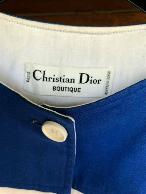 dior kleid blau weiß